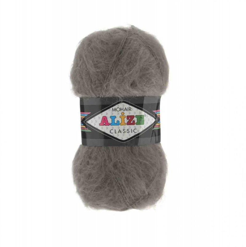 (Alize) Mohair classic new 9 серый