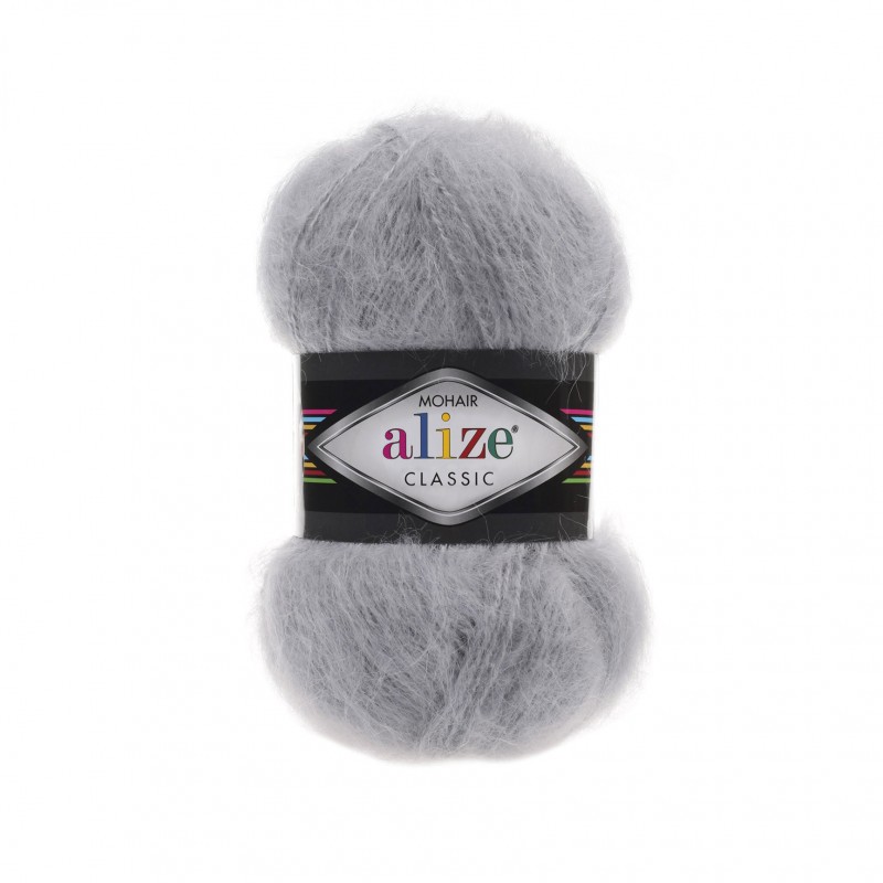 (Alize) Mohair classic new 21 серый