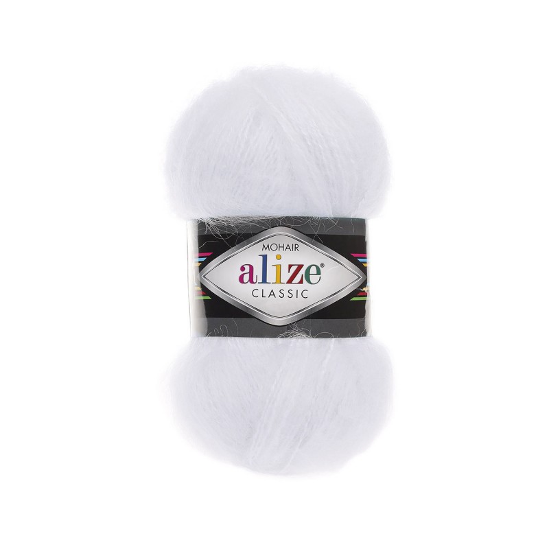 (Alize) Mohair classic new 55 белый
