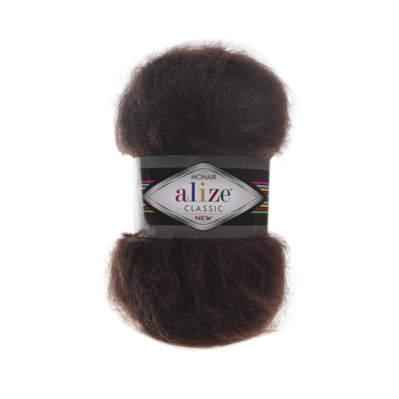 (Alize) Mohair classic new 92 коричневый