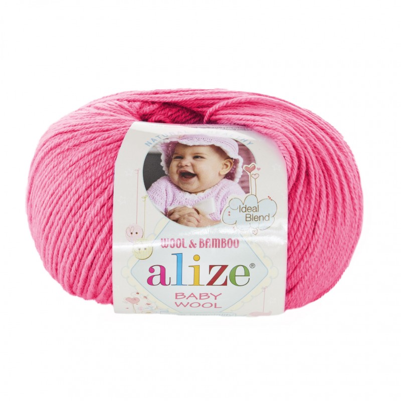 (Alize) Baby wool 33 темно розовый
